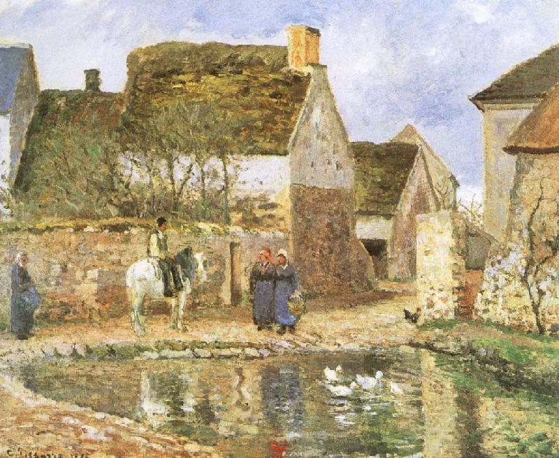 Camille Pissarro Duck pond Norge oil painting art